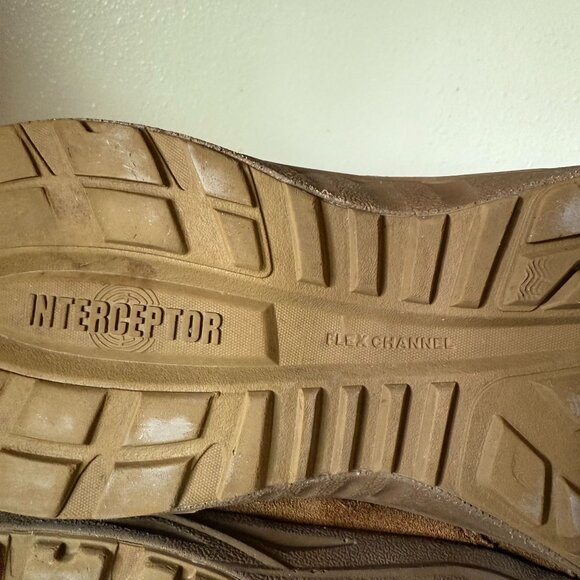 Interceptor Mens Tactical Boots Size 13 MNIN27DP001 Upper Rubber Sole Brown - Picture 5 of 16